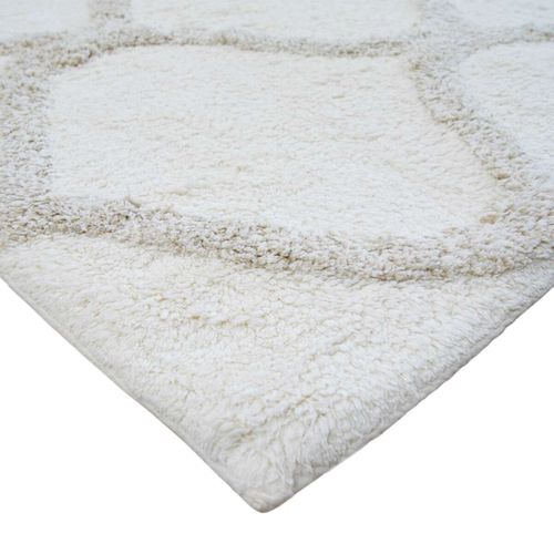 Tapis Salon Lavable Berbère En Coton Beige 60x90 - Style Bohème