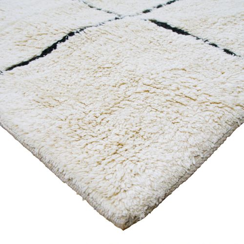 Tapis Salon Lavable Berbère En Coton Beige 80x200 - Style Bohème