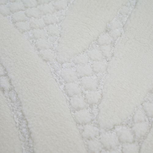 Tapis Salon Moderne Crème à Motifs Géométriques 120x180