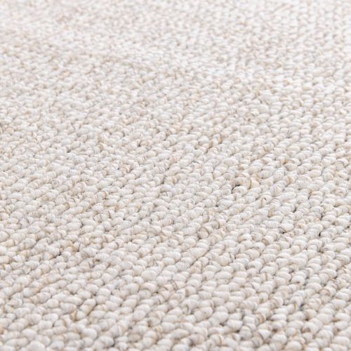 Tapis Salon Tufté Texturé Effet Bouclé Beige 120x170