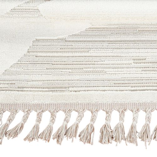 Tapis Salon Enfant Rond Doux Motif Étoiles Blanc 130x130