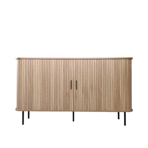 Semarang - Buffet En Bois Cannelé à Portes Coulissantes 140cm