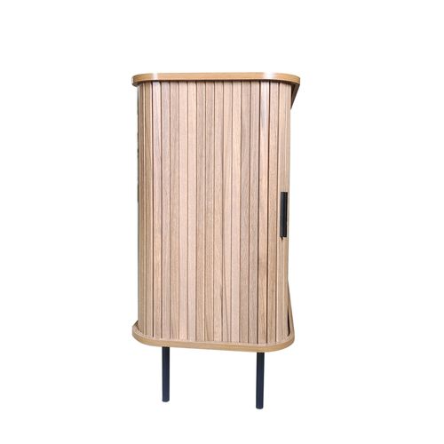 Semarang - Buffet En Bois Cannelé à Portes Coulissantes 140cm