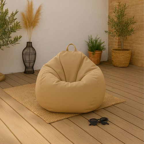 Ohau - Pouf Poire D'extérieur 130x115cm Taupe