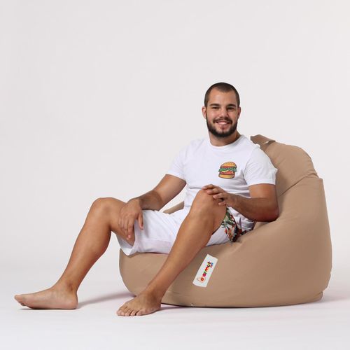 Ohau - Pouf Poire D'extérieur 130x115cm Taupe