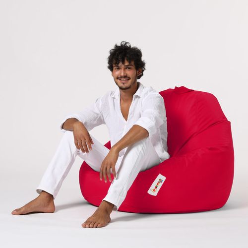 Ohau - Pouf Poire D'extérieur 130x115cm Rouge