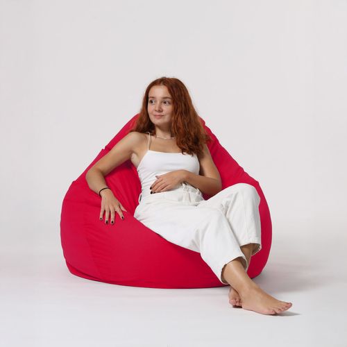 Ohau - Pouf Poire D'extérieur 130x115cm Rouge