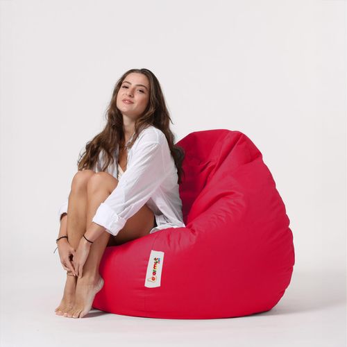 Ohau - Pouf Poire D'extérieur 130x115cm Rouge