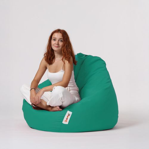 Ohau - Pouf Poire D'extérieur 130x115cm Turquoise