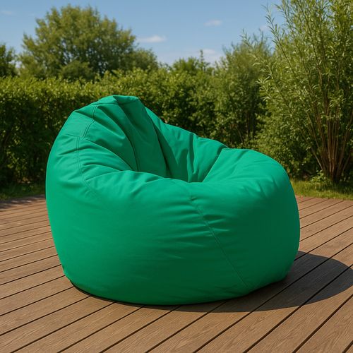 Ohau - Pouf Poire D'extérieur 130x115cm Turquoise