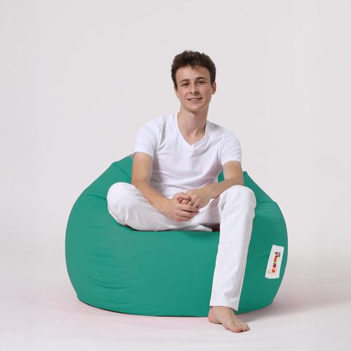 Ohau - Pouf Poire D'extérieur 130x115cm Turquoise