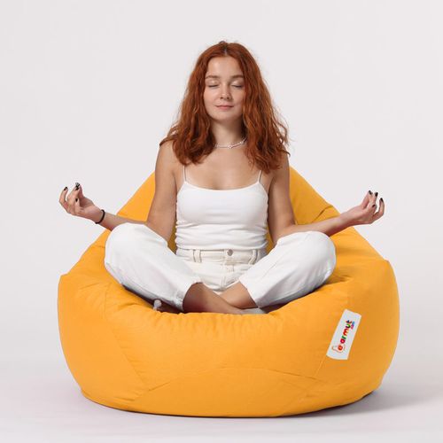 Ohau - Pouf Poire D'extérieur 130x115cm Jaune