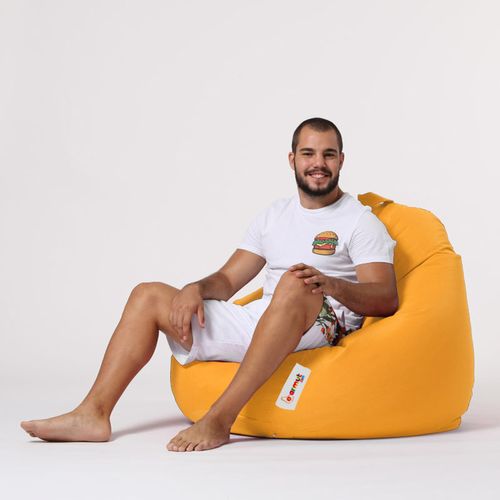 Ohau - Pouf Poire D'extérieur 130x115cm Jaune