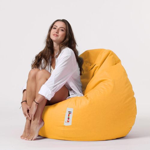 Ohau - Pouf Poire D'extérieur 130x115cm Jaune