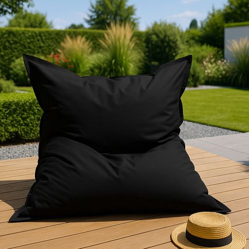 Moku - Pouf Rectangulaire D'extérieur XXL 180x140cm Noir