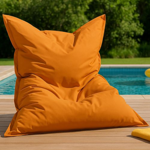 Moku - Pouf Rectangulaire D'extérieur XXL 180x140cm Orange
