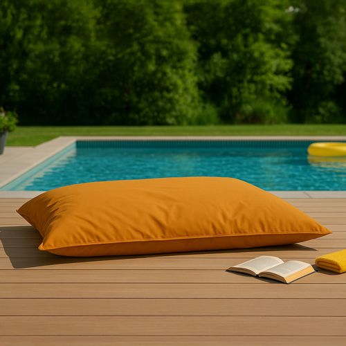 Moku - Pouf Rectangulaire D'extérieur XXL 180x140cm Orange