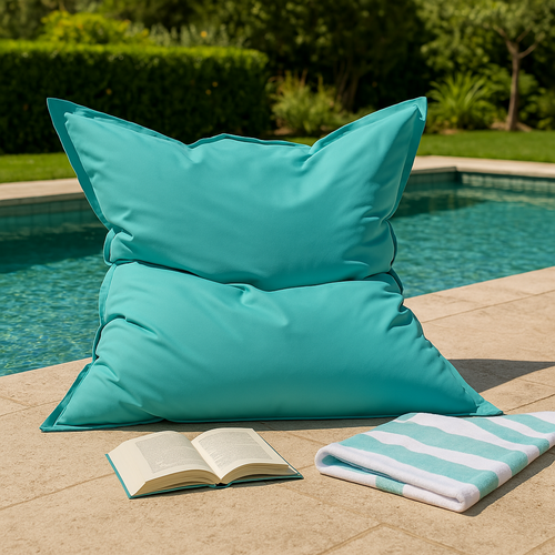 Moku - Pouf Rectangulaire D'extérieur XXL 180x140cm Turquoise