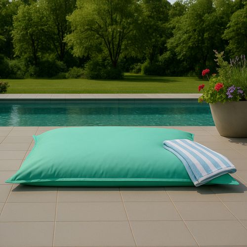 Moku - Pouf Rectangulaire D'extérieur XXL 180x140cm Turquoise