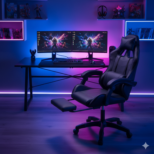 Altair - Chaise Gaming De Bureau Ergonomique Inclinable Noire