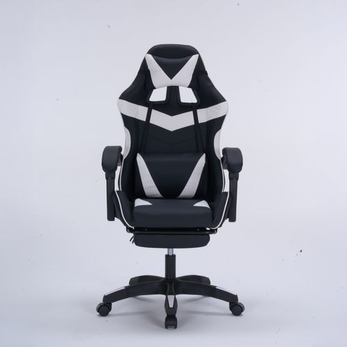 Altair - Chaise Gaming De Bureau Ergonomique Inclinable Noir Et Blanc