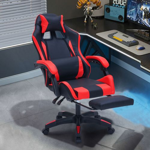 Altair - Chaise Gaming De Bureau Ergonomique Inclinable Noir Et Rouge