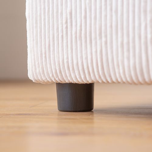 Aberdeen - Canapé D'angle Modulable 3 Places En Velours Côtelé Beige