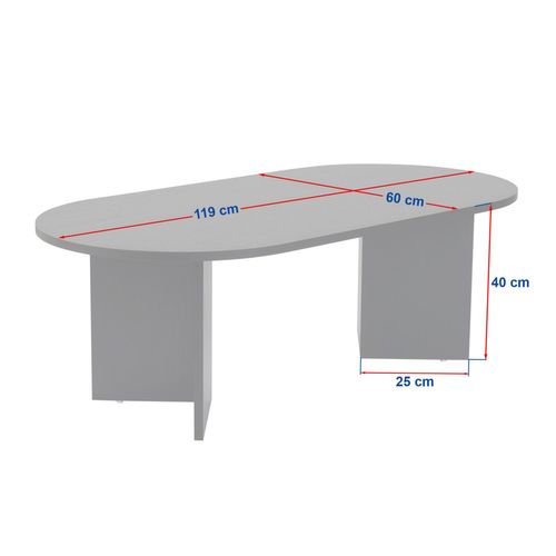 Lyu - Table Basse Ovale Effet Travertin 119x60cm