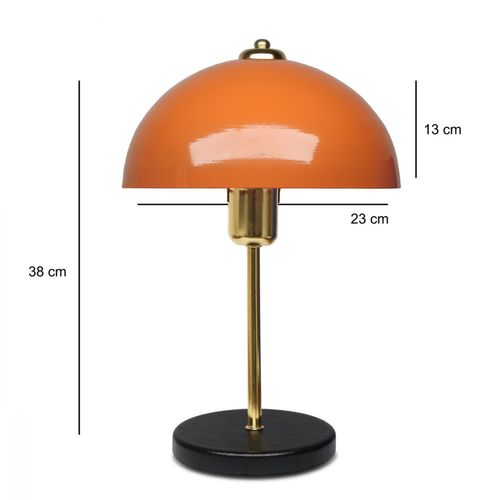 Armance - Lampe De Table Champignon Orange 38cm
