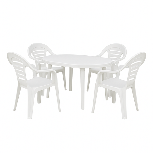 Silla - Chaise De Jardin Blanche En Résine