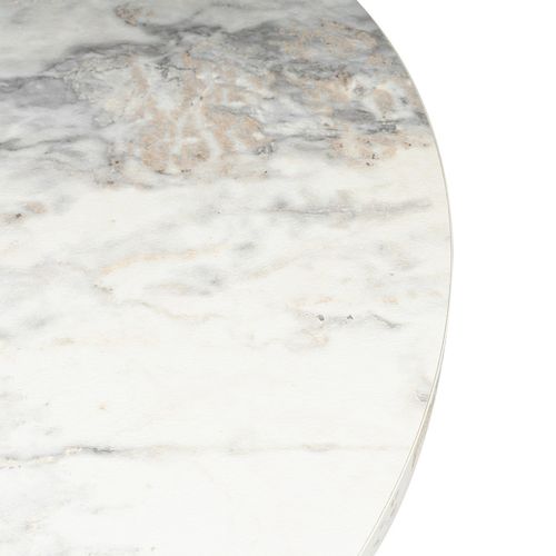 Vinu - Table Basse Ronde Effet Marbre Freesia 80x80cm