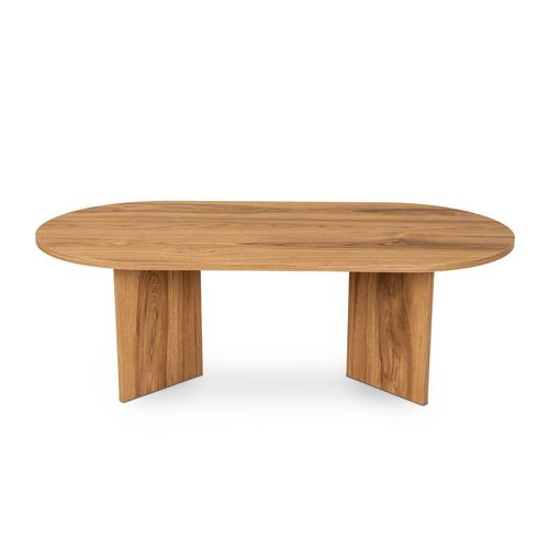 Raav - Table Basse Design Ovale Bois 120cm