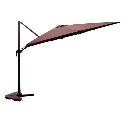 Bundle - Ensemble Parasol Palatino Marron 3x3m Et 4 Dalles à Lester