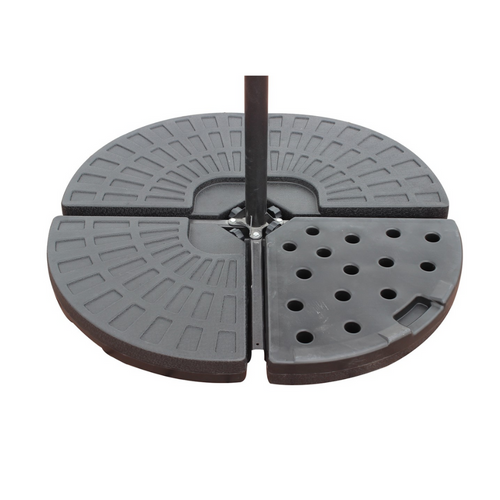 Bundle - Ensemble Parasol Palatino Marron 3x3m Et 4 Dalles à Lester