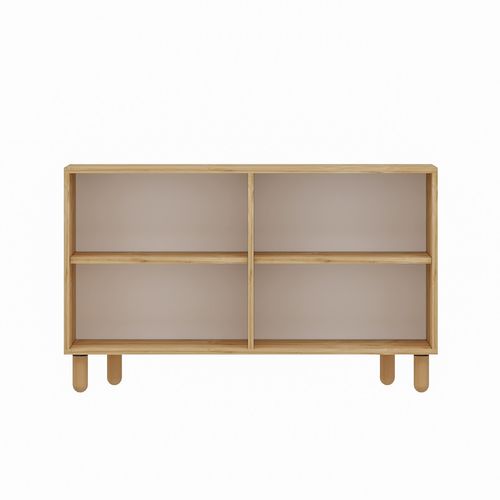 Vinci - Buffet 4 Portes Aspect Bois Design Graphique120x73cm