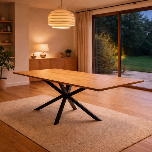 Bria - Table Extensible 8-10 Personnes Effet Bois 235cm