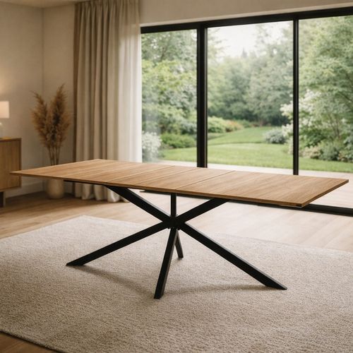 Bria - Table Extensible 8-10 Personnes Effet Bois 235cm