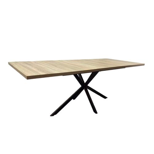 Hinga - Table Extensible 8 Personnes Effet Bois 200cm