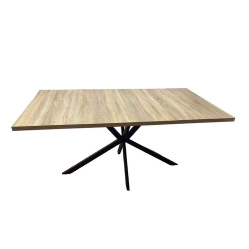 Hinga - Table Extensible 8 Personnes Effet Bois 200cm