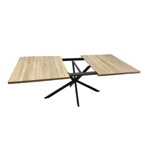 Hinga - Table Extensible 8 Personnes Effet Bois 200cm