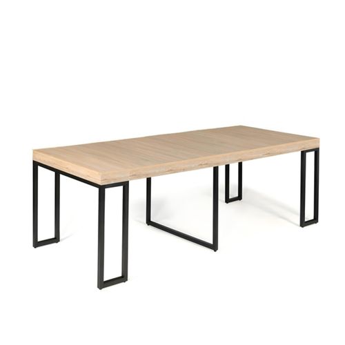 Vella - Table Console Extensible 8-10 Personnes Effet Bois 235cm