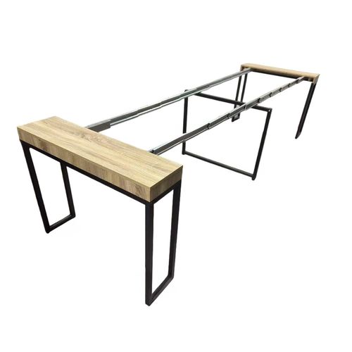 Vella - Table Console Extensible 8-10 Personnes Effet Bois 235cm