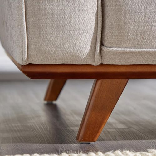 York - Canapé D'angle Design En Tissu Gris 5/6 Places Angle Droit