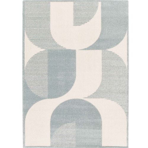 Tapis Salon à Reliefs Doux à Relief Géométrique Bleu 160x230