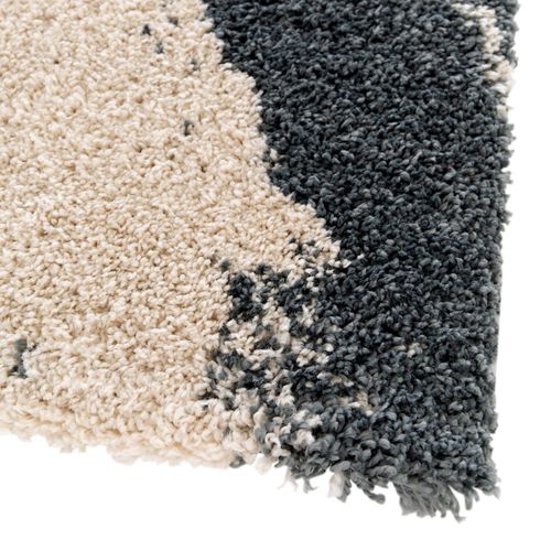 Tapis Salon Shaggy Moderne Doux Gris Anthracite 160x230