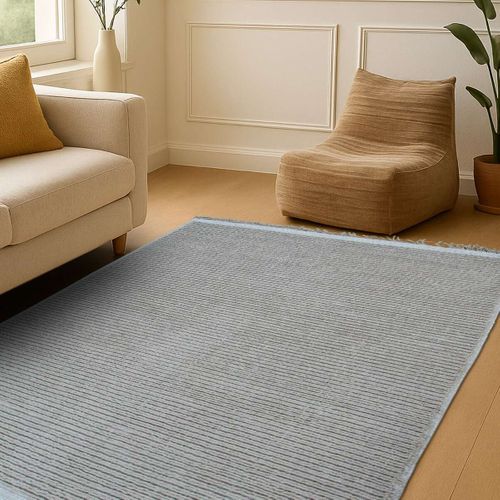 Tapis Salon En Jute Naturel Artisanal Beige Avec Franges 160x230 - Style Bohème