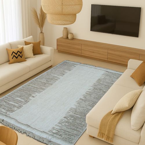 Tapis Salon En Jute Naturel Artisanal Reliefs Beige 160x230 - Style Bohème