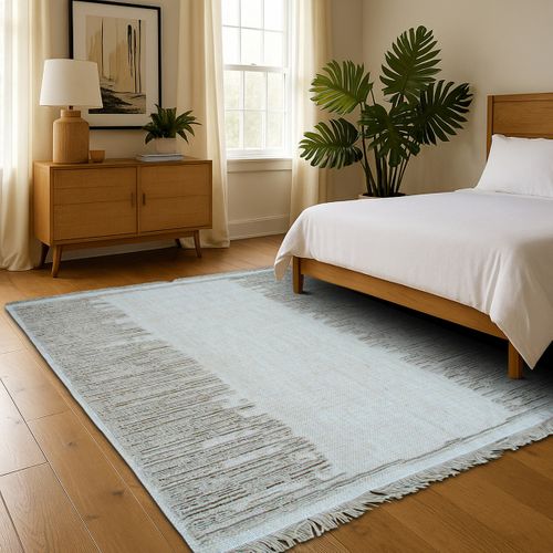 Tapis Salon En Jute Naturel Artisanal Reliefs Beige 160x230 - Style Bohème