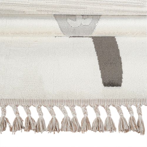 Tapis Salon Enfant Doux Texturé Ours Blanc 160x230