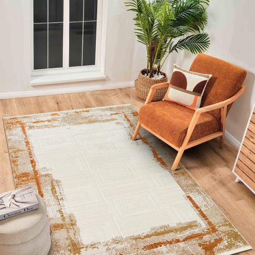 Tapis Salon Moderne Abstrait Beige/terra 160x230